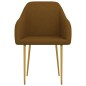 vidaXL Sillas de comedor 2 unidades terciopelo marrón vidaXL Sillas de comedor 2 unidades terciopelo marrón