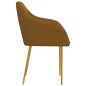 vidaXL Sillas de comedor 2 unidades terciopelo marrón vidaXL Sillas de comedor 2 unidades terciopelo marrón