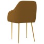 vidaXL Sillas de comedor 2 unidades terciopelo marrón vidaXL Sillas de comedor 2 unidades terciopelo marrón