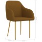 vidaXL Sillas de comedor 2 unidades terciopelo marrón vidaXL Sillas de comedor 2 unidades terciopelo marrón
