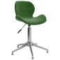 vidaXL Sillas de comedor giratorias 2 unidades terciopelo verde oscuro