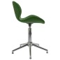 vidaXL Sillas de comedor giratorias 2 unidades terciopelo verde oscuro