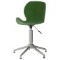 vidaXL Sillas de comedor giratorias 2 unidades terciopelo verde oscuro