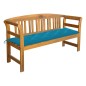 vidaXL Banco de jardín con cojín madera maciza de acacia 157 cm vidaXL Banco de jardín con cojín madera maciza de acacia 157 cm