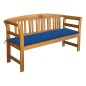 vidaXL Banco de jardín con cojín madera maciza de acacia 157 cm vidaXL Banco de jardín con cojín madera maciza de acacia 157 cm