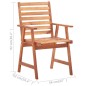 vidaXL Sillas comedor de jardín 2 uds madera maciza acacia y cojines vidaXL Sillas comedor de jardín 2 uds madera maciza acacia y cojines