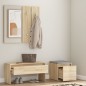 vidaXL Set de muebles de recibidor madera contrachapada color roble vidaXL Set de muebles de recibidor madera contrachapada color roble