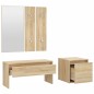 vidaXL Set de muebles de recibidor madera contrachapada color roble vidaXL Set de muebles de recibidor madera contrachapada color roble