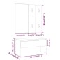 vidaXL Set de muebles de recibidor madera contrachapada color roble vidaXL Set de muebles de recibidor madera contrachapada color roble