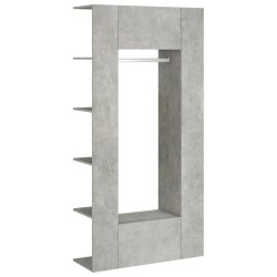 vidaXL Muebles de recibidor 2 uds madera contrachapada gris hormigón