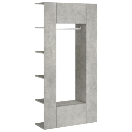 vidaXL Muebles de recibidor 2 uds madera contrachapada gris hormigón