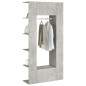 vidaXL Muebles de recibidor 2 uds madera contrachapada gris hormigón
