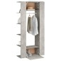 vidaXL Muebles de recibidor 2 uds madera contrachapada gris hormigón