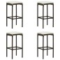 vidaXL Set de bar para jardín 5 pzas y cojines ratán sintético marrón vidaXL Set de bar para jardín 5 pzas y cojines ratán sintético marrón