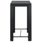 vidaXL Set muebles bar jardín 5 piezas y cojines ratán sintético negro vidaXL Set muebles bar jardín 5 piezas y cojines ratán sintético negro