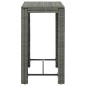 vidaXL Set muebles bar jardín 5 piezas y cojines ratán sintético gris vidaXL Set muebles bar jardín 5 piezas y cojines ratán sintético gris