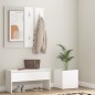 vidaXL Juego de muebles de recibidor madera contrachapada blanco vidaXL Juego de muebles de recibidor madera contrachapada blanco