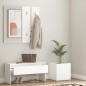 vidaXL Juego de muebles de recibidor madera contrachapada blanco vidaXL Juego de muebles de recibidor madera contrachapada blanco