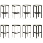 vidaXL Set de bar para jardín 9 pzas y cojines ratán sintético marrón vidaXL Set de bar para jardín 9 pzas y cojines ratán sintético marrón