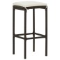 vidaXL Set de bar para jardín 9 pzas y cojines ratán sintético marrón vidaXL Set de bar para jardín 9 pzas y cojines ratán sintético marrón