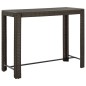 vidaXL Set de bar para jardín 9 pzas y cojines ratán sintético marrón vidaXL Set de bar para jardín 9 pzas y cojines ratán sintético marrón
