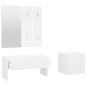 vidaXL Juego de muebles de recibidor madera contrachapada blanco vidaXL Juego de muebles de recibidor madera contrachapada blanco