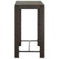 vidaXL Set de bar para jardín 5 pzas y cojines ratán sintético marrón vidaXL Set de bar para jardín 5 pzas y cojines ratán sintético marrón