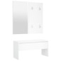 vidaXL Juego de muebles de recibidor madera contrachapada blanco vidaXL Juego de muebles de recibidor madera contrachapada blanco