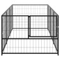 vidaXL Perrera acero 3 m² negra vidaXL Perrera acero 3 m² negra