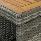 vidaXL Set de bar para jardín 5 piezas y cojines ratán sintético gris vidaXL Set de bar para jardín 5 piezas y cojines ratán sintético gris