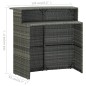 vidaXL Juego de muebles de bar de jardín de 5 piezas y cojines gris vidaXL Juego de muebles de bar de jardín de 5 piezas y cojines gris