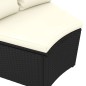 vidaXL Set de sofás de jardín 5 piezas y cojines ratán sintético negro vidaXL Set de sofás de jardín 5 piezas y cojines ratán sintético negro
