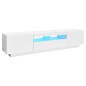 vidaXL Mueble para TV con luces LED blanco brillante 180x35x40 cm