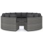 vidaXL Set de sofás de jardín 8 piezas y cojines ratán sintético gris vidaXL Set de sofás de jardín 8 piezas y cojines ratán sintético gris
