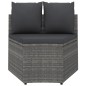 vidaXL Set de sofás de jardín 8 piezas y cojines ratán sintético gris vidaXL Set de sofás de jardín 8 piezas y cojines ratán sintético gris