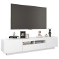 vidaXL Mueble para TV con luces LED blanco brillante 180x35x40 cm