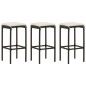 vidaXL Set de bar para jardín 4 pzas y cojines ratán sintético marrón vidaXL Set de bar para jardín 4 pzas y cojines ratán sintético marrón