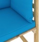 vidaXL Sofá de jardín de esquina cojines 2 uds madera impregnada verde vidaXL Sofá de jardín de esquina cojines 2 uds madera impregnada verde