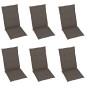 vidaXL Sillas de jardín reclinables 6 uds madera maciza acacia cojines