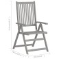 vidaXL Sillas de jardín reclinables 6 uds madera maciza acacia cojines
