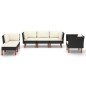vidaXL Set muebles de jardín 9 pzas ratán sintético eucalipto negro vidaXL Set muebles de jardín 9 pzas ratán sintético eucalipto negro