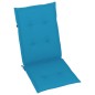 vidaXL Sillas de jardín 6 unidades madera maciza de teca cojines azul vidaXL Sillas de jardín 6 unidades madera maciza de teca cojines azul