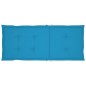 vidaXL Sillas de jardín 6 unidades madera maciza de teca cojines azul vidaXL Sillas de jardín 6 unidades madera maciza de teca cojines azul