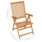 vidaXL Sillas de jardín 4 uds madera maciza teca cojines color crema