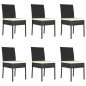 vidaXL Conjunto de comedor de jardín 7 piezas ratán sintético negro vidaXL Conjunto de comedor de jardín 7 piezas ratán sintético negro