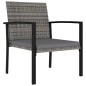 vidaXL Juego de comedor para jardín 5 piezas ratán sintético gris vidaXL Juego de comedor para jardín 5 piezas ratán sintético gris
