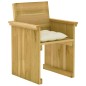vidaXL Comedor de jardín 5 pzas con cojines madera de pino impregnada vidaXL Comedor de jardín 5 pzas con cojines madera de pino impregnada