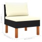 vidaXL Set muebles de jardín 9 pzas ratán sintético eucalipto negro vidaXL Set muebles de jardín 9 pzas ratán sintético eucalipto negro