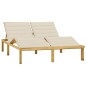 vidaXL Tumbona doble y cojines madera pino impregnada crema vidaXL Tumbona doble y cojines madera pino impregnada crema