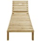 vidaXL Tumbona con cojín crema madera de pino impregnada vidaXL Tumbona con cojín crema madera de pino impregnada